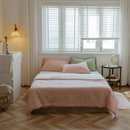 91家纺网 家纺一手货源 找家纺 （总）寐眠 2021新款纯色条纹针织棉夏被