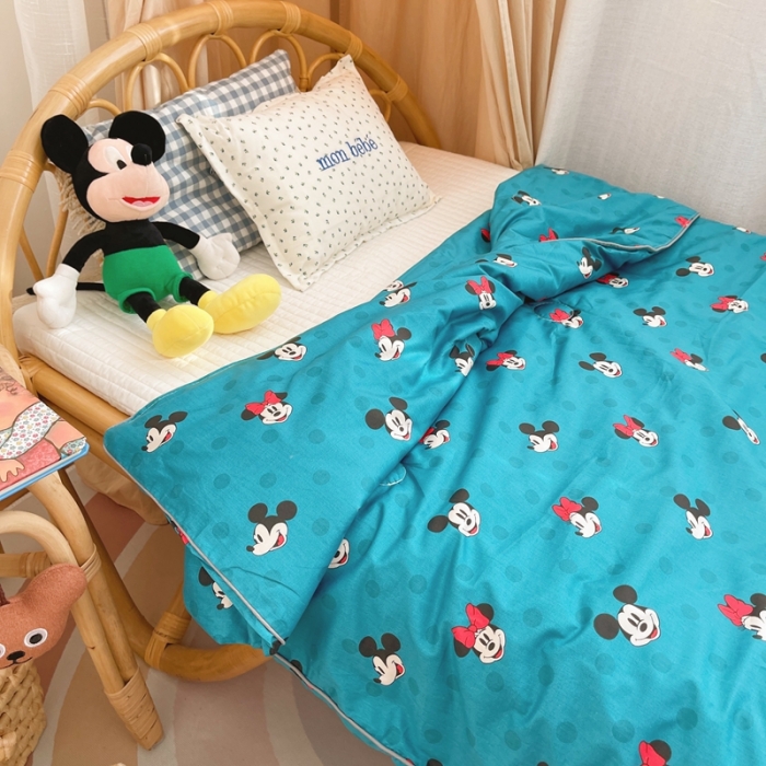 91家纺网 家纺一手货源 找家纺 星期八 2021新款全棉卡通儿童夏被 米奇-蓝