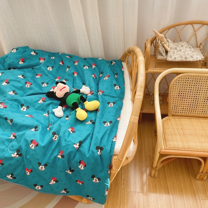 91家纺网 家纺一手货源 找家纺 星期八 2021新款全棉卡通儿童夏被 米奇-蓝