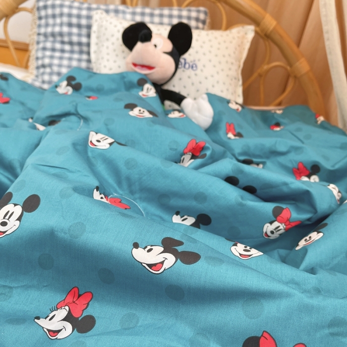 91家纺网 家纺一手货源 找家纺 星期八 2021新款全棉卡通儿童夏被 米奇-蓝