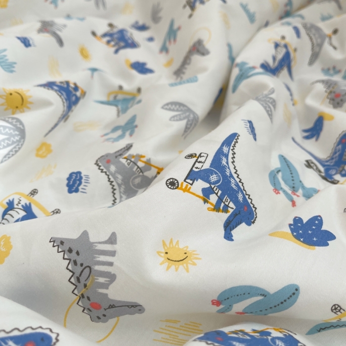 91家纺网 家纺一手货源 找家纺 星期八 2021新款全棉卡通儿童夏被 小恐龙