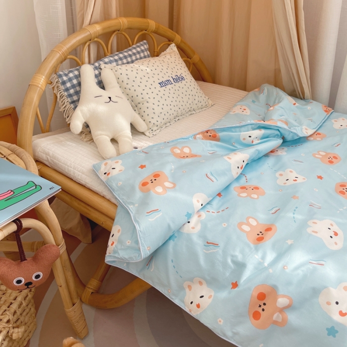 91家纺网 家纺一手货源 找家纺 星期八 2021新款全棉卡通儿童夏被 小兔子