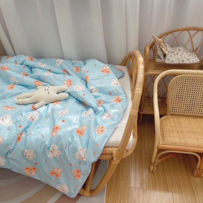 91家纺网 家纺一手货源 找家纺 星期八 2021新款全棉卡通儿童夏被 小兔子