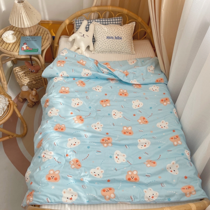 91家纺网 家纺一手货源 找家纺 星期八 2021新款全棉卡通儿童夏被 小兔子