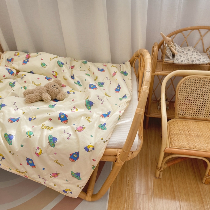 91家纺网 家纺一手货源 找家纺 星期八 2021新款全棉卡通儿童夏被 星球