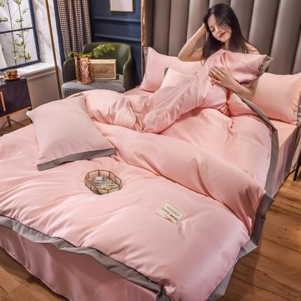 91家纺网 家纺一手货源 找家纺 总-金牛座2025魅惑系列宽边水洗真丝四件套冰丝四件套天丝四件套