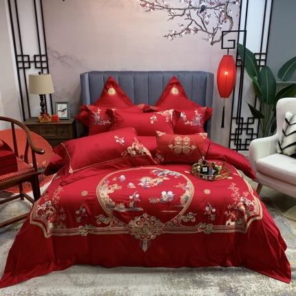 橘滋家纺 2021新款高定婚嫁新品四件套 千禧姻缘