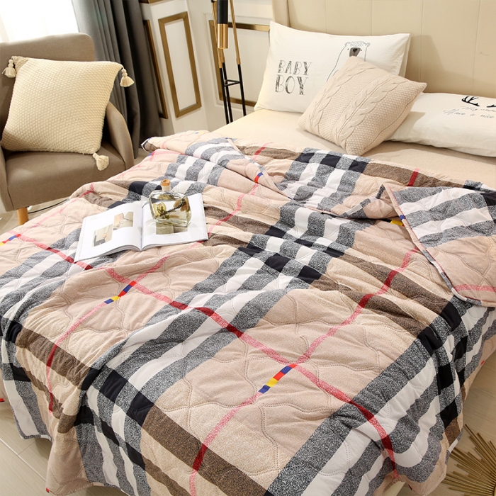 91家纺网 家纺一手货源 找家纺 畅销被业2021新款芦荟棉夏被夏凉被  格调