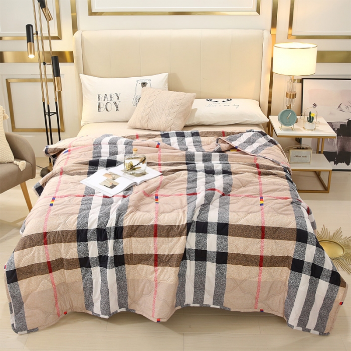 91家纺网 家纺一手货源 找家纺 畅销被业2021新款芦荟棉夏被夏凉被  格调