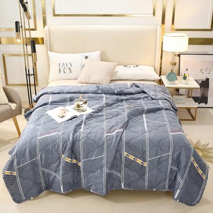 91家纺网 家纺一手货源 找家纺 畅销被业2021新款芦荟棉夏被夏凉被 华尔兹-灰