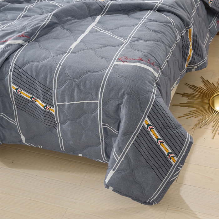 91家纺网 家纺一手货源 找家纺 畅销被业2021新款芦荟棉夏被夏凉被 华尔兹-灰