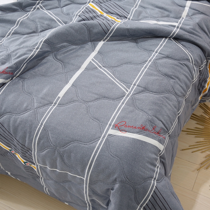 91家纺网 家纺一手货源 找家纺 畅销被业2021新款芦荟棉夏被夏凉被 华尔兹-灰