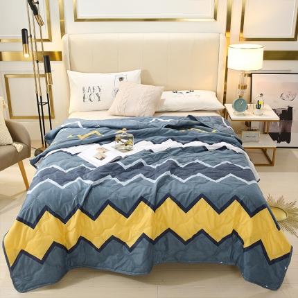 91家纺网 家纺一手货源 找家纺 畅销被业2021新款芦荟棉夏被夏凉被 平原-绿