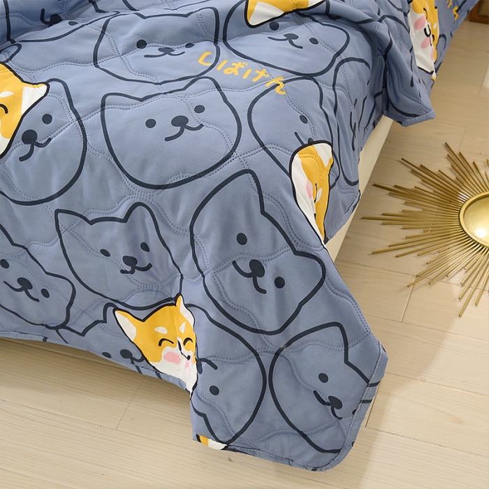 91家纺网 家纺一手货源 找家纺 畅销被业2021新款芦荟棉夏被夏凉被 秋田