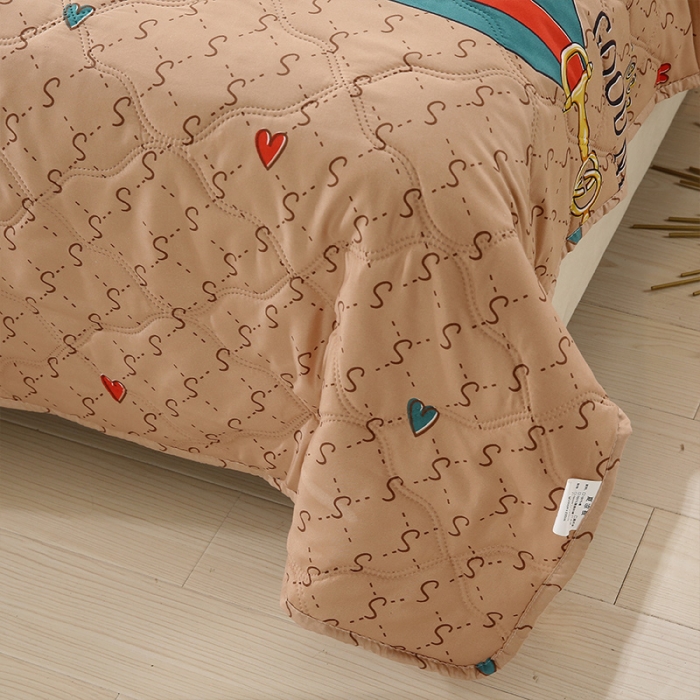 91家纺网 家纺一手货源 找家纺 畅销被业2021新款芦荟棉夏被夏凉被 沙驰