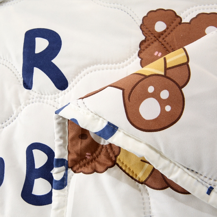 91家纺网 家纺一手货源 找家纺 畅销被业2021新款芦荟棉夏被夏凉被 熊宝贝