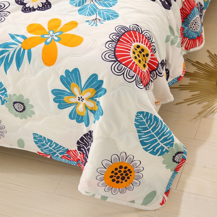 91家纺网 家纺一手货源 找家纺 畅销被业2021新款芦荟棉夏被夏凉被 溢彩时光