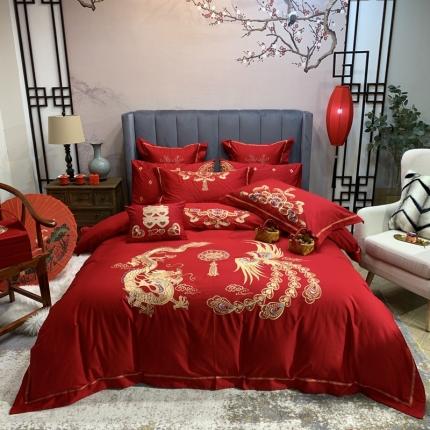 橘滋家纺 2021新款春夏全棉婚庆系列 尊龙贵凤