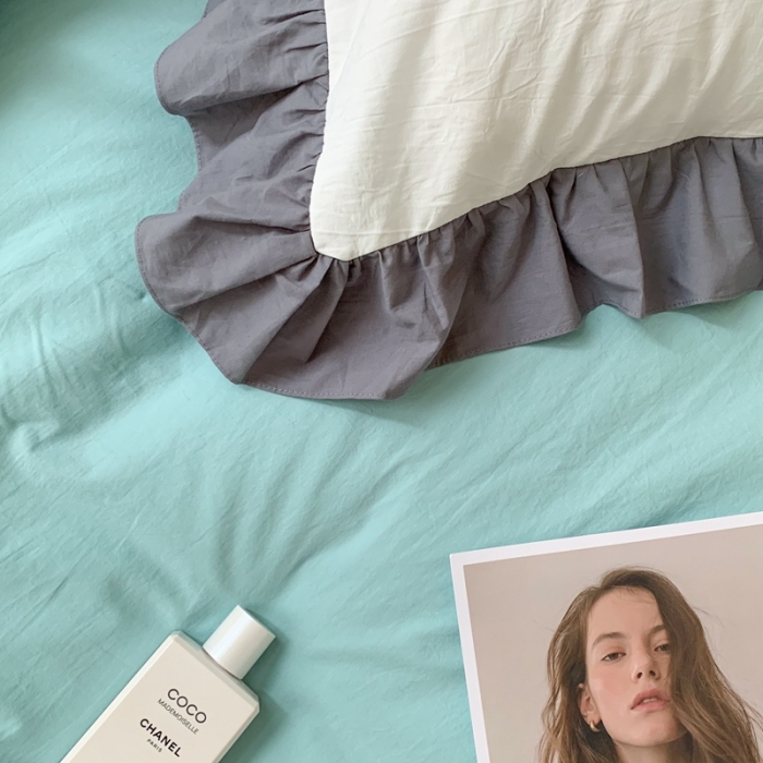 91家纺网 家纺一手货源 找家纺 （总）时年家纺 2021新款水洗棉花边款四件套