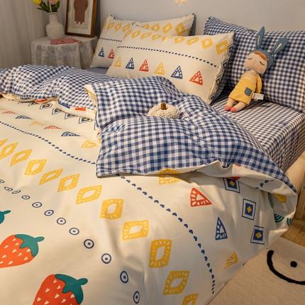 91家纺网 家纺一手货源 找家纺 （总）琪格格纺织 2022新款水洗真丝印花四件套