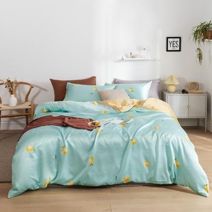 91家纺网 家纺一手货源 找家纺 （总）琪格格纺织 2022新款水洗真丝印花四件套