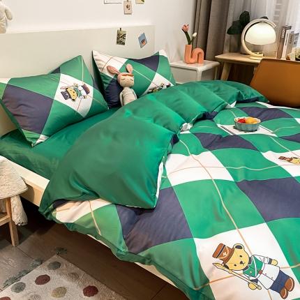 91家纺网 家纺一手货源 找家纺 （总）琪格格纺织 2022新款水洗真丝印花四件套