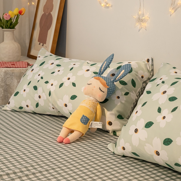 91家纺网 家纺一手货源 找家纺 琪格格纺织 2022新款水洗真丝印花四件套 春风夏意