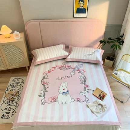 91家纺网 家纺一手货源 找家纺 （总）时年家纺 2021新款卡通水洗冰露丝养生凉席