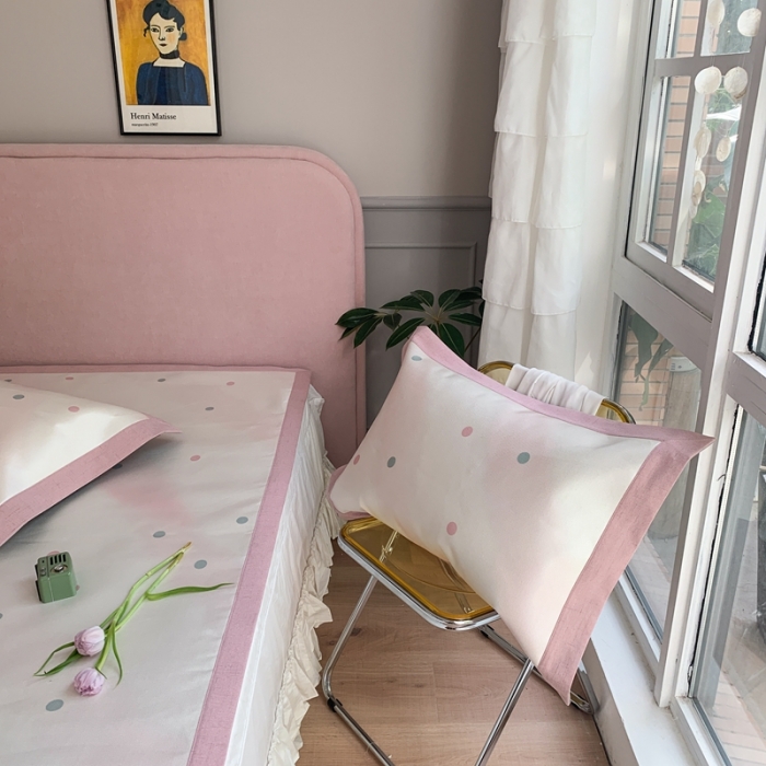 91家纺网 家纺一手货源 找家纺 时年家纺 2021新款卡通水洗冰露丝养生凉席 彩虹点点