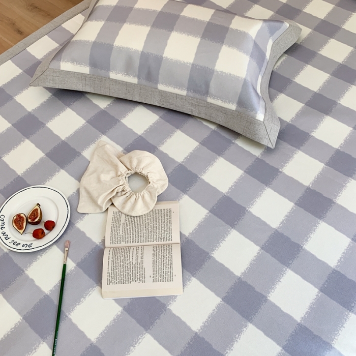 91家纺网 家纺一手货源 找家纺 时年家纺 2021新款卡通水洗冰露丝养生凉席 海蓝格