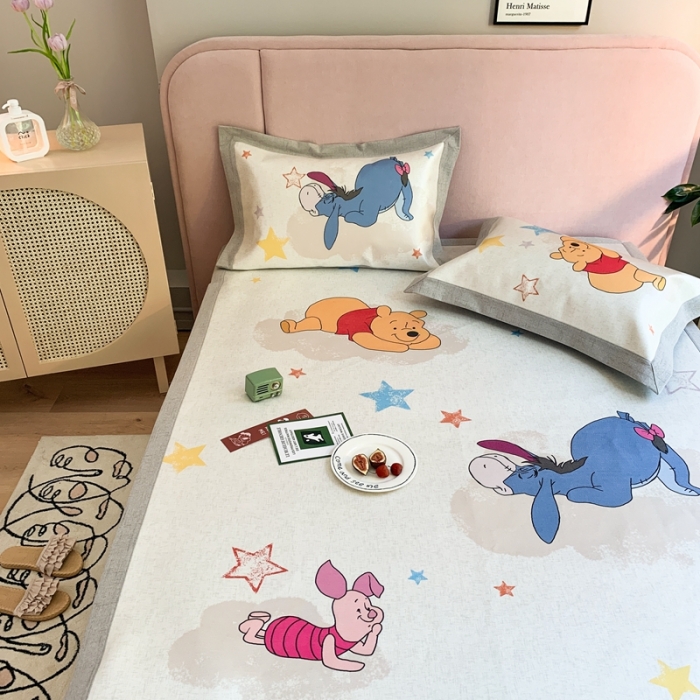 91家纺网 家纺一手货源 找家纺 时年家纺 2021新款卡通水洗冰露丝养生凉席 梦想