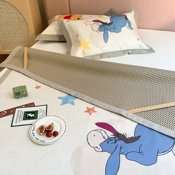 91家纺网 家纺一手货源 找家纺 时年家纺 2021新款卡通水洗冰露丝养生凉席 梦想