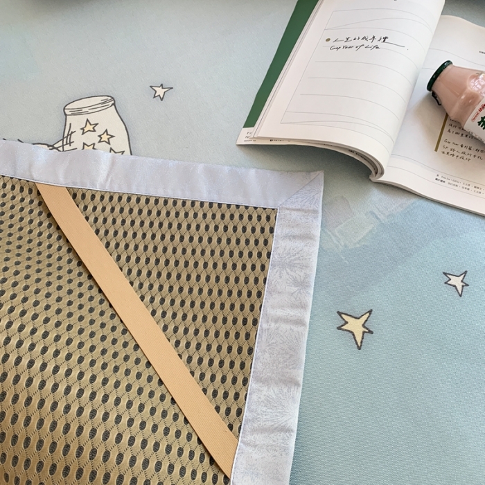 91家纺网 家纺一手货源 找家纺 时年家纺 2021新款卡通水洗冰露丝养生凉席 梦中兔