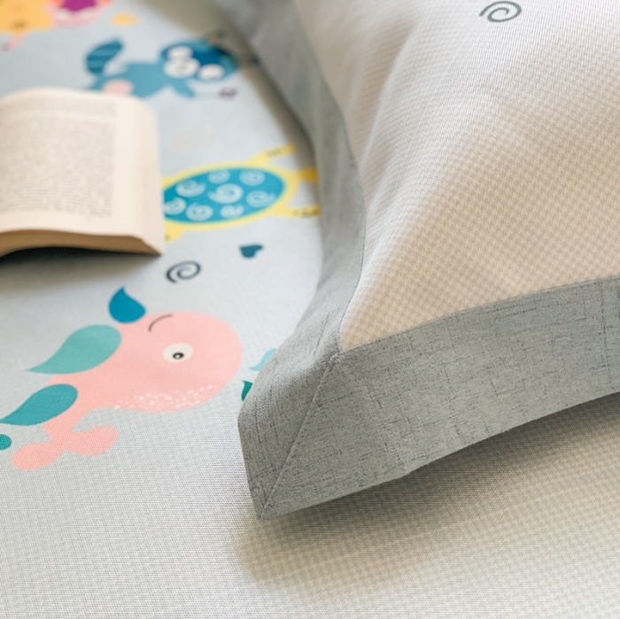 91家纺网 家纺一手货源 找家纺 时年家纺 2021新款卡通水洗冰露丝养生凉席 游嬉园