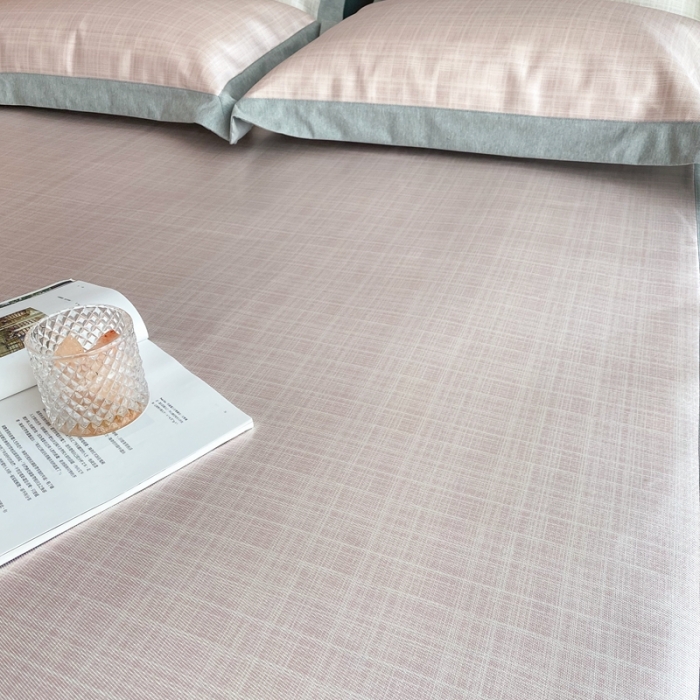 91家纺网 家纺一手货源 找家纺 时年家纺 2021新款千鸟格和肌理纹水洗冰露丝养生凉席 肌理纹-樱花
