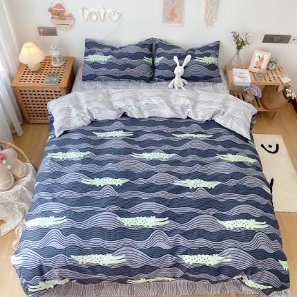 91家纺网 家纺一手货源 找家纺 （总）2022年新款卡通系列全棉印花四件套实拍图直播爆款