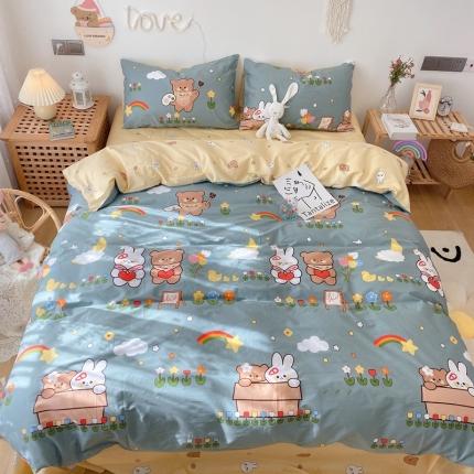 91家纺网 家纺一手货源 找家纺 （总）2022年新款卡通系列全棉印花四件套实拍图直播爆款