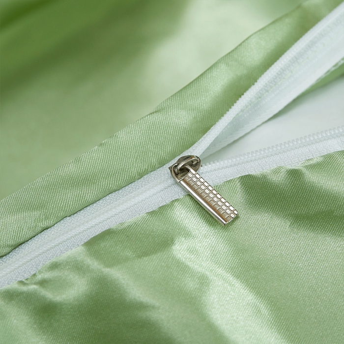 91家纺网 家纺一手货源 找家纺 梦尚舒2025新款水洗冰丝四件套床单款 琥珀绿