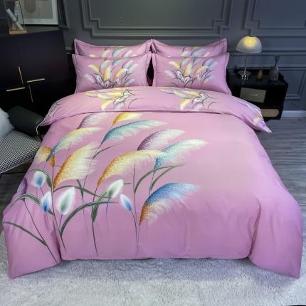 91家纺网 家纺一手货源 找家纺 （总）金爱家 2021新款全棉活性花卉系列四件套