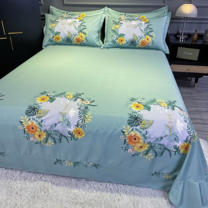 91家纺网 家纺一手货源 找家纺 金爱家 2021新款全棉活性花卉系列四件套 夏威夷之恋-粉