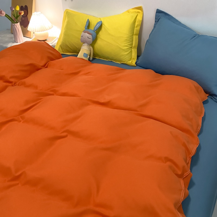 91家纺网 家纺一手货源 找家纺 （总）贝拉梦 2021新款纯色混搭风四件套