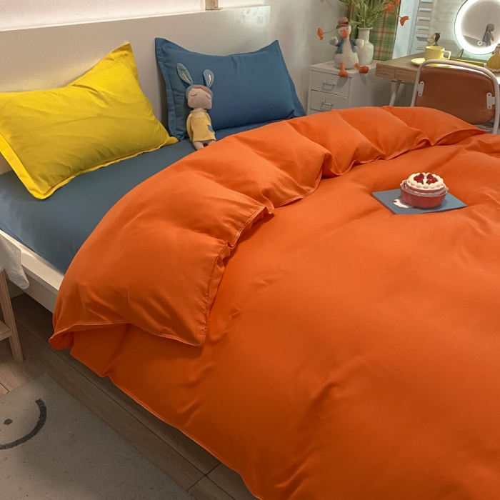 91家纺网 家纺一手货源 找家纺 （总）贝拉梦 2021新款纯色混搭风四件套