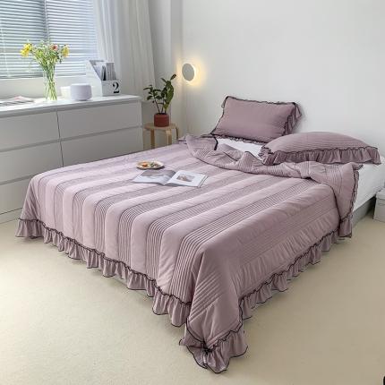 91家纺网 家纺一手货源 找家纺 漫调 2021新品ins韩国生态冰丝凉感夏被 千黛紫