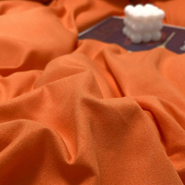 91家纺网 家纺一手货源 找家纺 贝拉梦 2021新款纯色混搭风四件套靓橙+宝绿