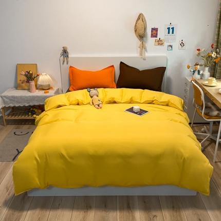 贝拉梦 2021新款纯色混搭风四件套柠檬+深灰