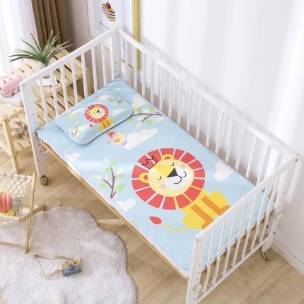 91家纺网 家纺一手货源 找家纺 大版卡通幼儿园婴童儿童冰丝凉席午睡席子宝宝婴儿床专用冰丝席 小狮子