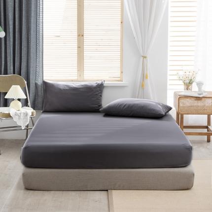 91家纺网 家纺一手货源 找家纺 小米笠 2021新款全棉水洗棉床笠深灰