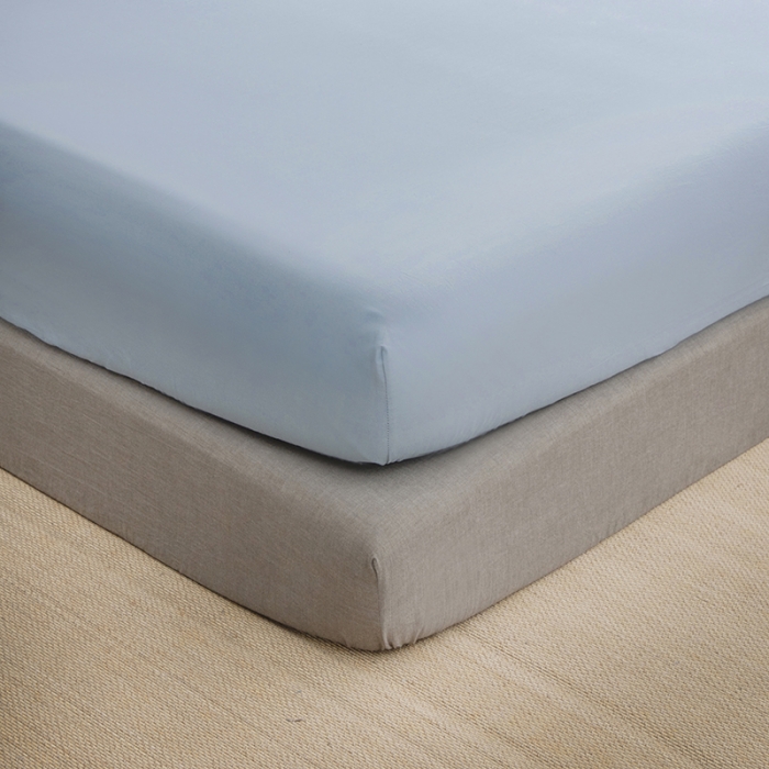 91家纺网 家纺一手货源 找家纺 小米笠 2021新款全棉水洗棉床笠天蓝