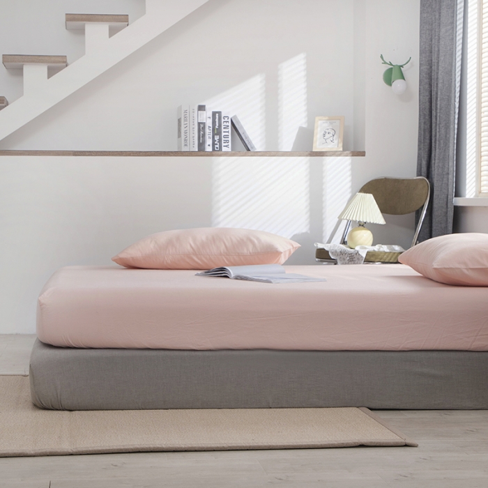 91家纺网 家纺一手货源 找家纺 小米笠 2021新款全棉水洗棉床笠玉色