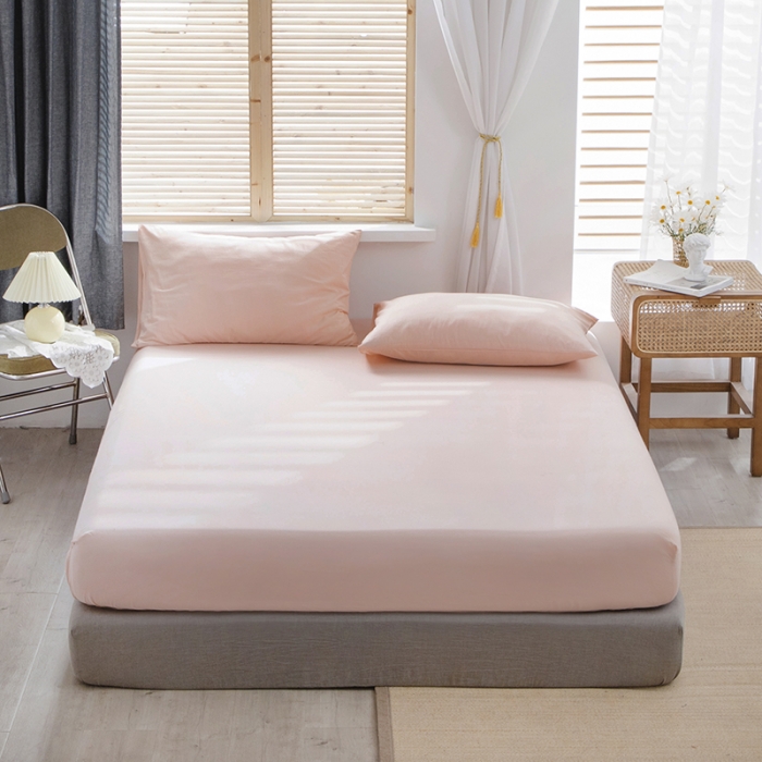 91家纺网 家纺一手货源 找家纺 小米笠 2021新款全棉水洗棉床笠玉色